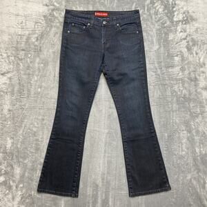 New Levi's 518 Superlow Stretch‎ Bootcut Coated Jeans Women's Size 7 JR M Blue